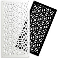 PELOTA MAYA - Pannello in PVC traforato - Parasole - Colore: bianco - Misura: 98x198 cm