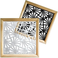 CAMPANE - Moduli Decorativi in Legno e PVC - Colore: bianco - Misura: 98x98 cm