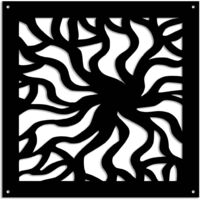 SPLASH - Pannello in PVC traforato - Parasole - Colore: nero - Misura: 98x98 cm