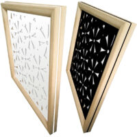 DAISY - Moduli Decorativi in Legno e PVC - Colore: bianco - Misura: 98x98 cm