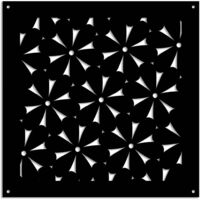 DAISY - Pannello in PVC traforato - Parasole - Misura: 98x98 cm - Colore: nero