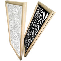 PLANTS - Moduli Decorativi in Legno e PVC - Colore: nero - Misura: 73x148 cm