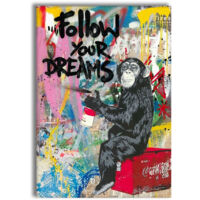 Follow Your Dreams - Quadro Canvas Contemporaneo su telaio in legno - Misura: 50x70 cm