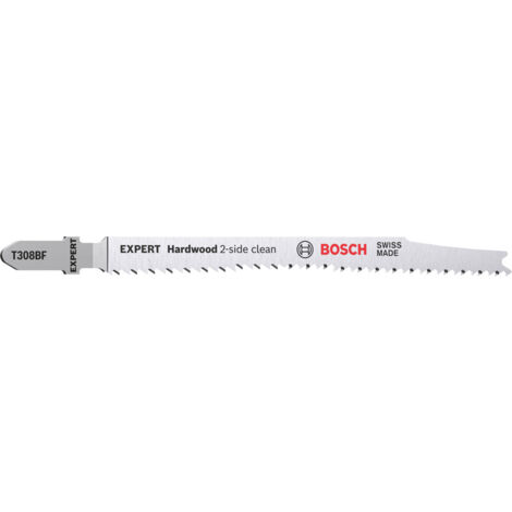 Bosch Accessories 2608900544 EXPERT ‘Hardwood 2-side clean’ T 308 BF Stichsägeblatt, 5 Stück 5 St.