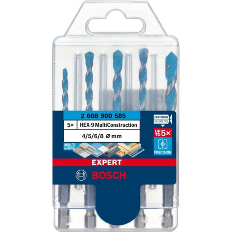 Bosch Accessories EXPERT MultiConstruction HEX-9 2608900585  Mehrzweckbohrer-Set 5teilig 4 mm, 5 mm,