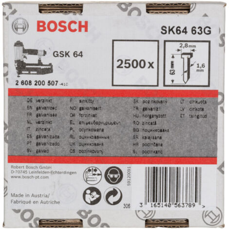 Bosch 2500,Senkkopfn.,1,6/63mm,verzkt. - 2608200507