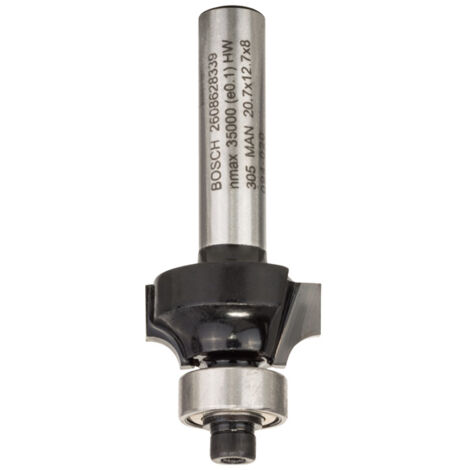 Bosch Abrundfräser 8 mm, R1 4 mm, L 12,7 mm, G 53 mm - 2608628339