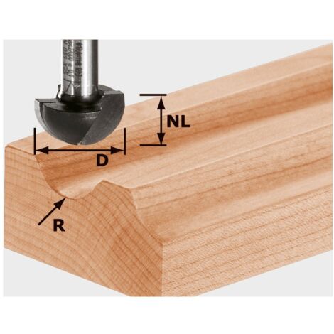 Festool Hohlkehlfräser HW Schaft 8 mm HW S8 R9,7