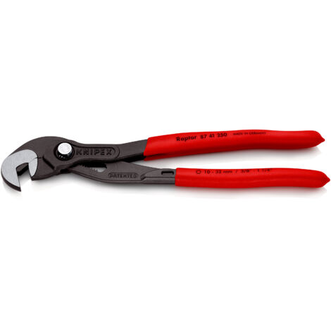 KNIPEX 87 41 250 Schraubzange mit rutschhemmendem Kunststoff überzogen grau atramentiert 250 mm