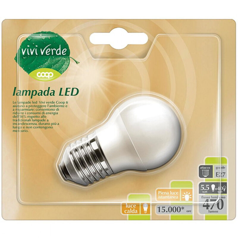 Lampada LED Con 10,5W Luce Fredda Con Sensore Crepuscolare - Coop LED