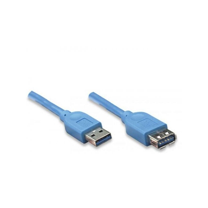 Cavo Prolunga USB 3.0 Superspeed A maschio/A femmina 1m Blu