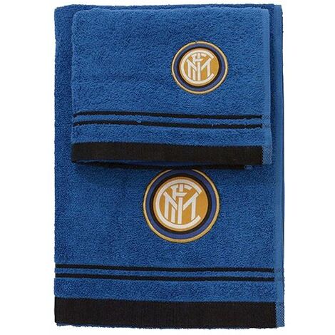 Set 2 asciugamani INTER Nero e Azzurro