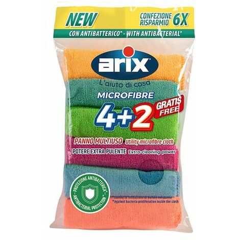 Panno microfibra Arix 28609 Multiuso 4+2 Colori assortiti