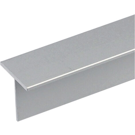Profilo in alluminio anodizzato argento unghietta mm 18x1 - da mt.1