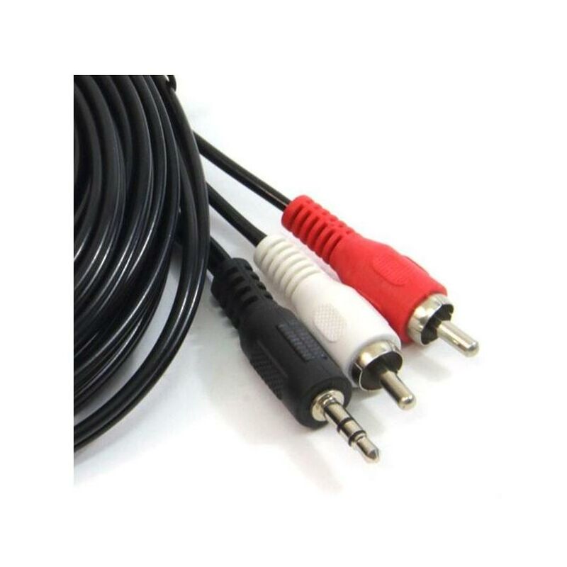 Cable audio estéreo, JACK 3.5/M-JACK 3.5/M, negro, 10 metros - AISENS®