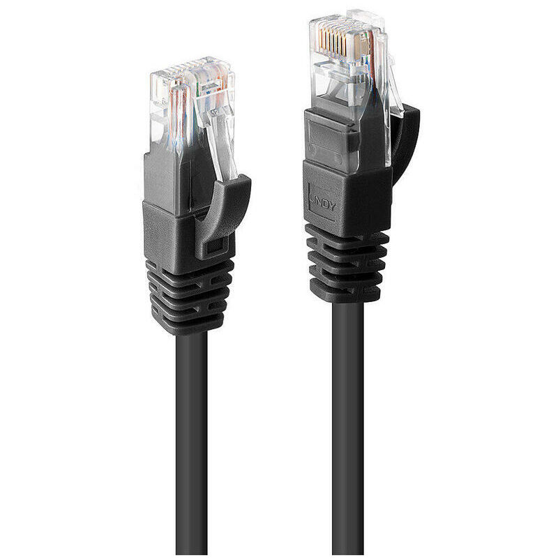 Cable de teléfono 6P4C, M-M, negro, 2.0 metros - AISENS®