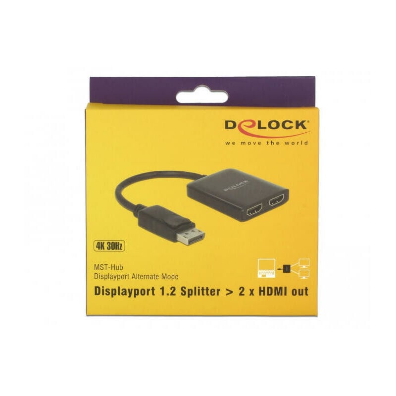 Digitus Cable Adaptador DisplayPort a HDMI tipo A con Bloqueo Macho/Hembra  15cm