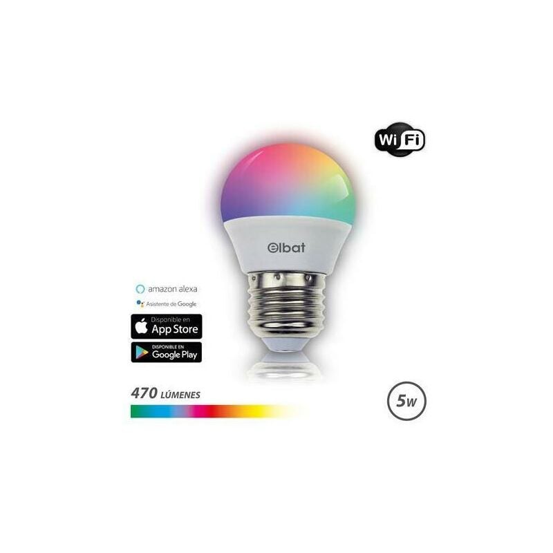 Bombilla LED esférica RGB E27 10W con Mando a distancia