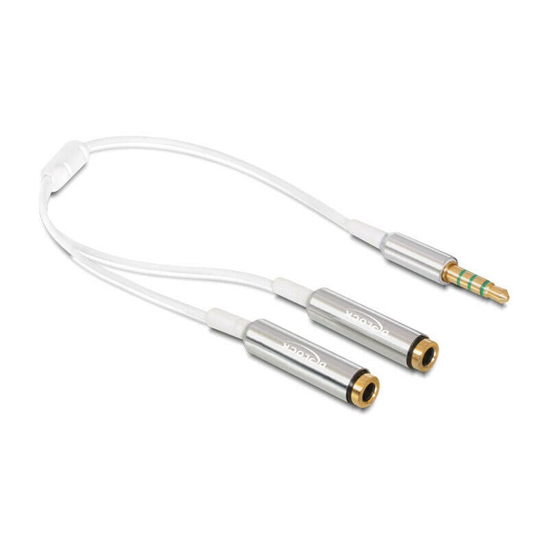 Cable de audio estereo 3x Jack 3.5mm hembra a 3.5mm 4 pin 0.50 M