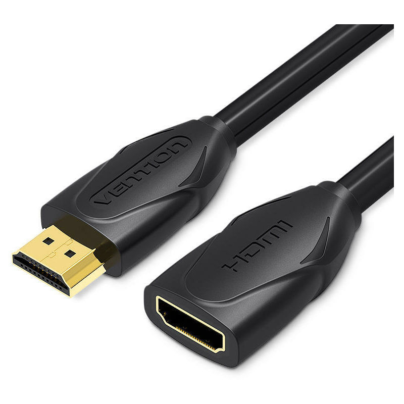 Cable alargador hdmi 4k vention ahcbf - hdmi macho - hdmi hembra - 1m -  negro