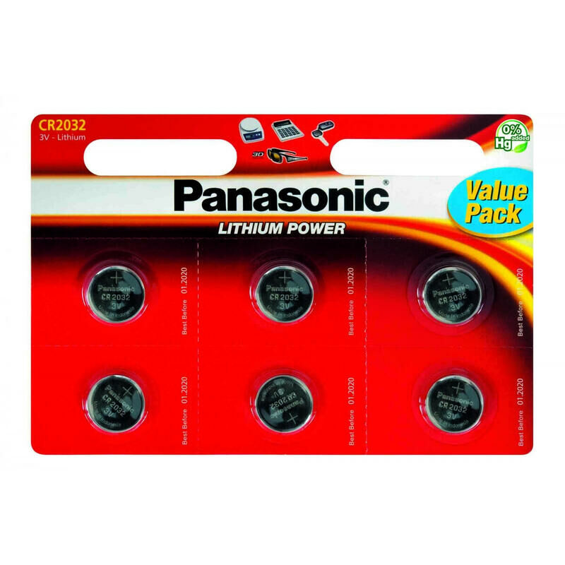 Pila Panasonic Boton Cr2032 3v Reloj Control Alarma Panasonic