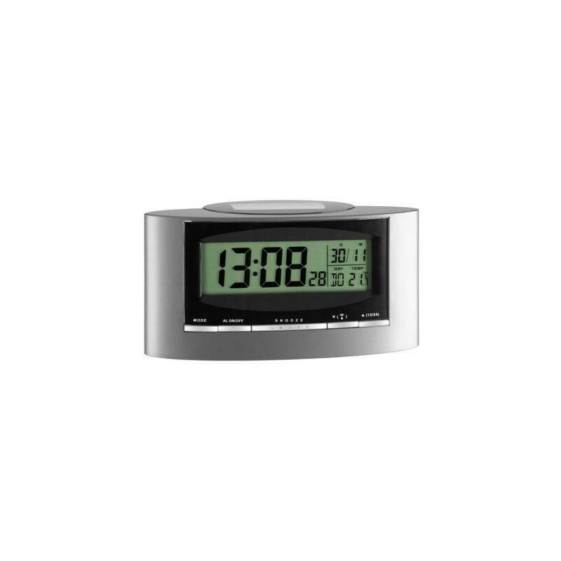 Braun BC07SB-DCF Reloj despertador analógico Negro, Plata