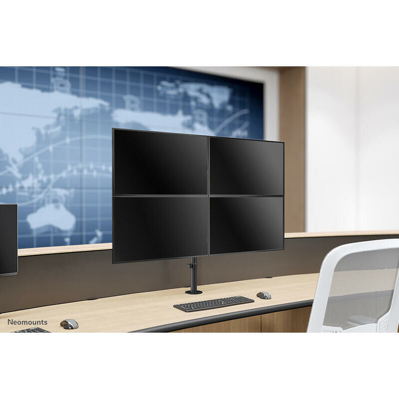 Neomounts by newstar soporte de escritorio 4 pantallas 100x100 je 8kg 13-32''  negro