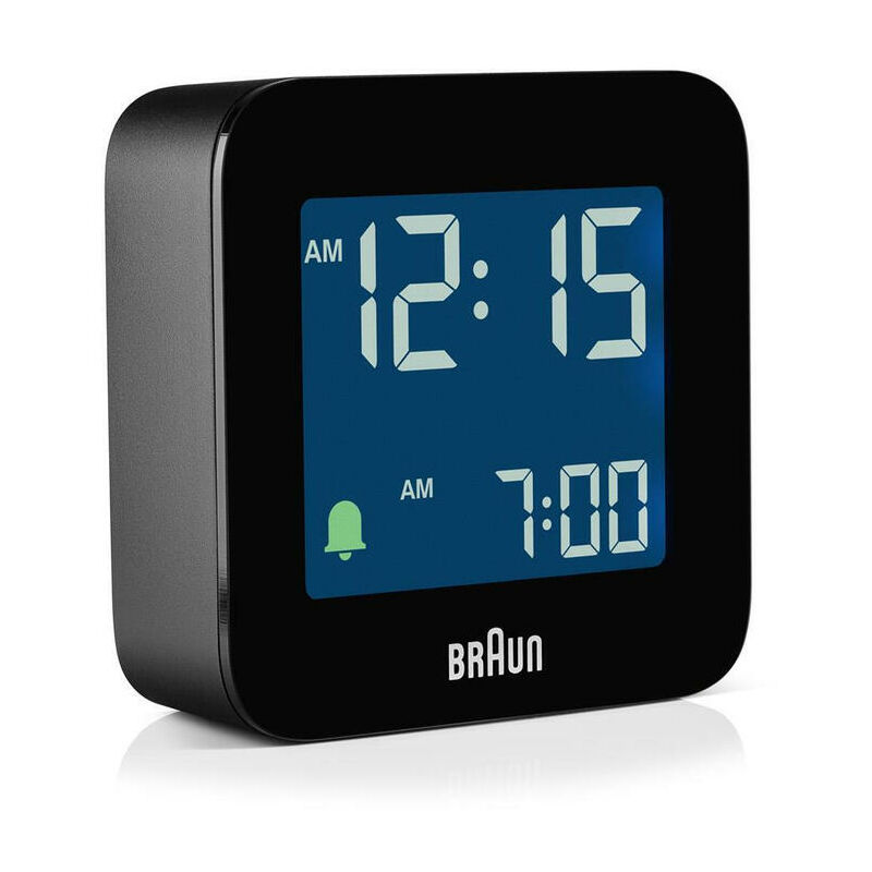 Reloj Digital LCD Retroiluminado con Alarma D-BLUE® Negro