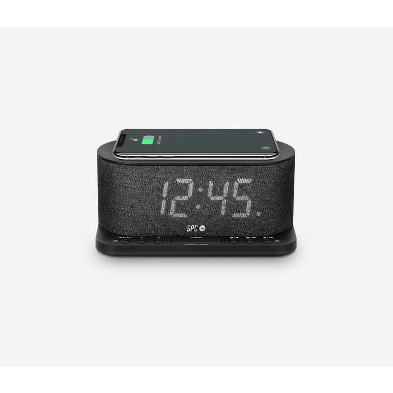 Reloj Despertador Digital Cargador Inalámbrico Alta Gama