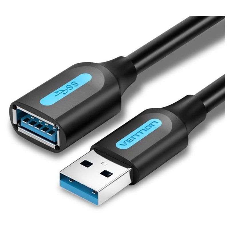Cable Alargador USB 3.0 Vention VAS-A13-B200/ USB Macho - USB Hembra/ 2m/  Negro y Azul