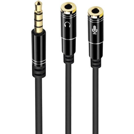 Cable audio estéreo, JACK 3.5/M-JACK 3.5/M, negro, 10 metros - AISENS®