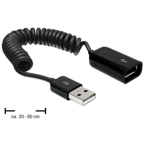Cable USB 2.0 AM/AH Alargador Macho/Hembra 1.8m