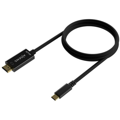 AISENS - Conversor USB-C a VGA/HDMI 4K, USB-C/M-VGA/H-HDMI/H, Gris