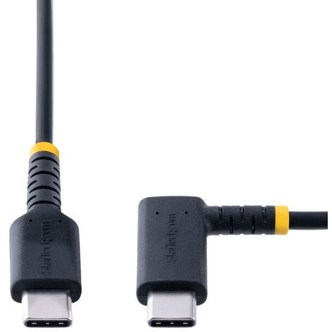 StarTech.com - Cable 1m USB A a USB C Acodado - en Ángulo Recto - Cable USB- C de Carga Rápida - de Alta Resistencia - USB 2.0 A