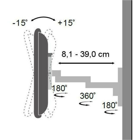 Soporte Monitor Pared VESA 50-75-100 - 13-30 pulgadas - Fijo