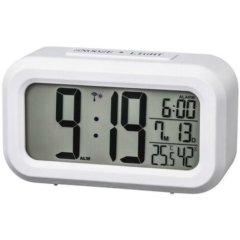 Hama rc 660 reloj de sobremesa digital blanco rectangular