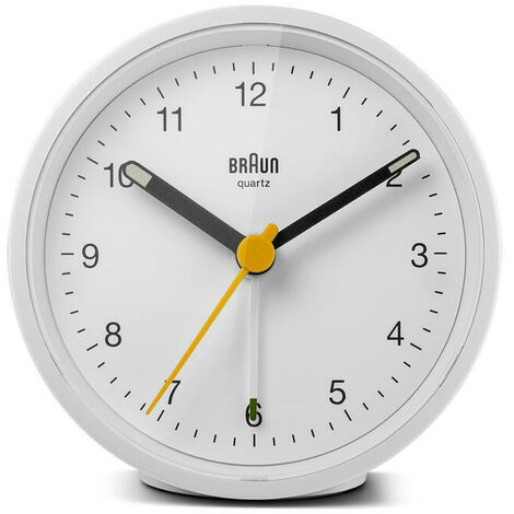 Braun Reloj Despertador de Cuarzo BC 01 Wb