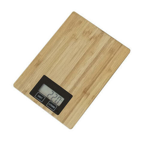 Balanza de cocina  Jata 773, Peso máximo 3kg, Pantalla LCD, Acero  inoxidable, Negro/Gris