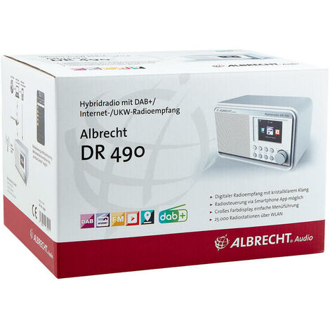 Albrecht DR 490 white Digital Radio, Internet/DAB+/FM