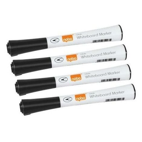 4 rotuladores de pizarra blanca de color negro con punta de bala para  pizarra blanca