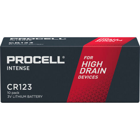 CR123A pila litio 3V Procell Intense High Power Lithium by Duracell (caja  10 unidades)