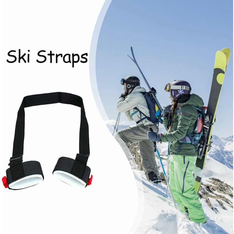 Sangle de transport pour bâtons de Ski, sangle d'épaule réglable pour  planche à Ski, sangle fixe avec coussinet antidérapant
