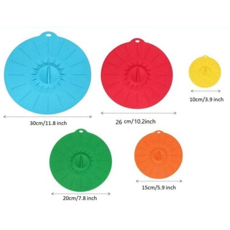 Abiyou Couvercles en Silicone Réutilisables et Alimentaire pour Bols, Assiettes, Tasses, Fours