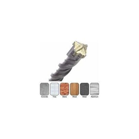 Foret béton SDS , 9pcs (5 Mm 16x160 Mm) foret carrelage, foret Coffret de mèches et burins pour un perforateur , Forets Transversaux Pour Béton, Brique, Pierre, Naturelle, Métal