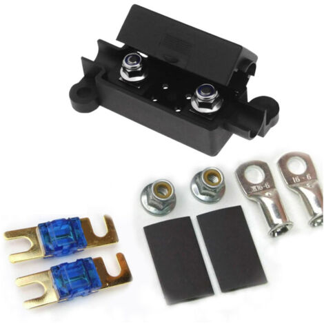Support De Fusible MIDI 2 X 30A Avec écrous Et Manchon Thermorétractable - Pour Voiture