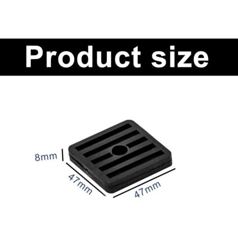 Lot de 12 Amortisseurs de Vibrations en Caoutchouc de Climatiseurs, Coussin De Choc Pour Climatisation Pieds Anti-vibrations Support pour Condenseur de Climatiseur Split Extérieur, Noir