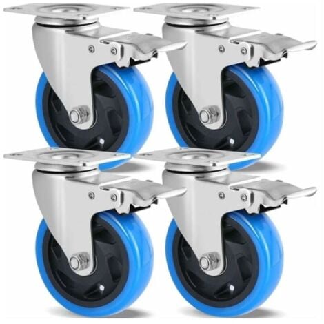 CCYKXAA Lot De 8 Petites Roulettes Pivotantes Pour Meubles De 0,5 Pouce, Roulettes Fixes à Profil Bas Et Robustes Pour Appareils - Bricolage