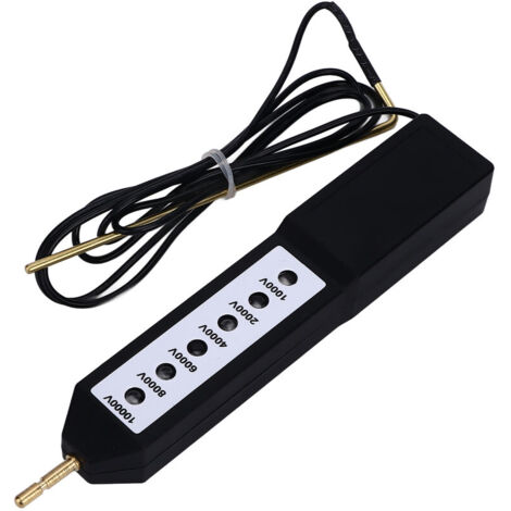 Hoopoocolor Testeur De Clôture Électrique, 1000 À 10000V Étanche Portable Clôture Tension Mètre Avec 6 Pièces Lumière, Robuste Résistant Au Froid Compteur De Clôture Électrique Pour Ferme
