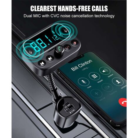 Transmetteur Fm Bluetooth 5.3, Autoradio Sans Fil Usb C Chargeur De