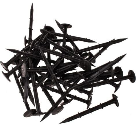 Piquet Ancrage Bordure Jardin Lot De 50 Piquets D'ancrage En Spirale De 20,3 Cm En Plastique Pour Jardin, Pelouse, Cour, Pavé, Barrière Contre Les Mauvaises Herbes, Gazon Piquet Tomate